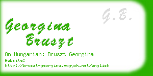 georgina bruszt business card